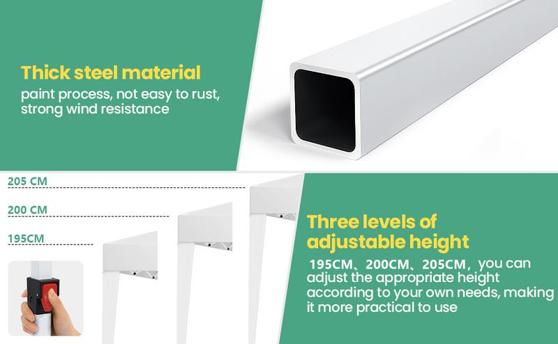 COBIZI 10x20 Pop up Canopy Tent with 6 Sidewalls, Waterproof Portable Outdoor Canopy for Parties, Wedding, Backyard