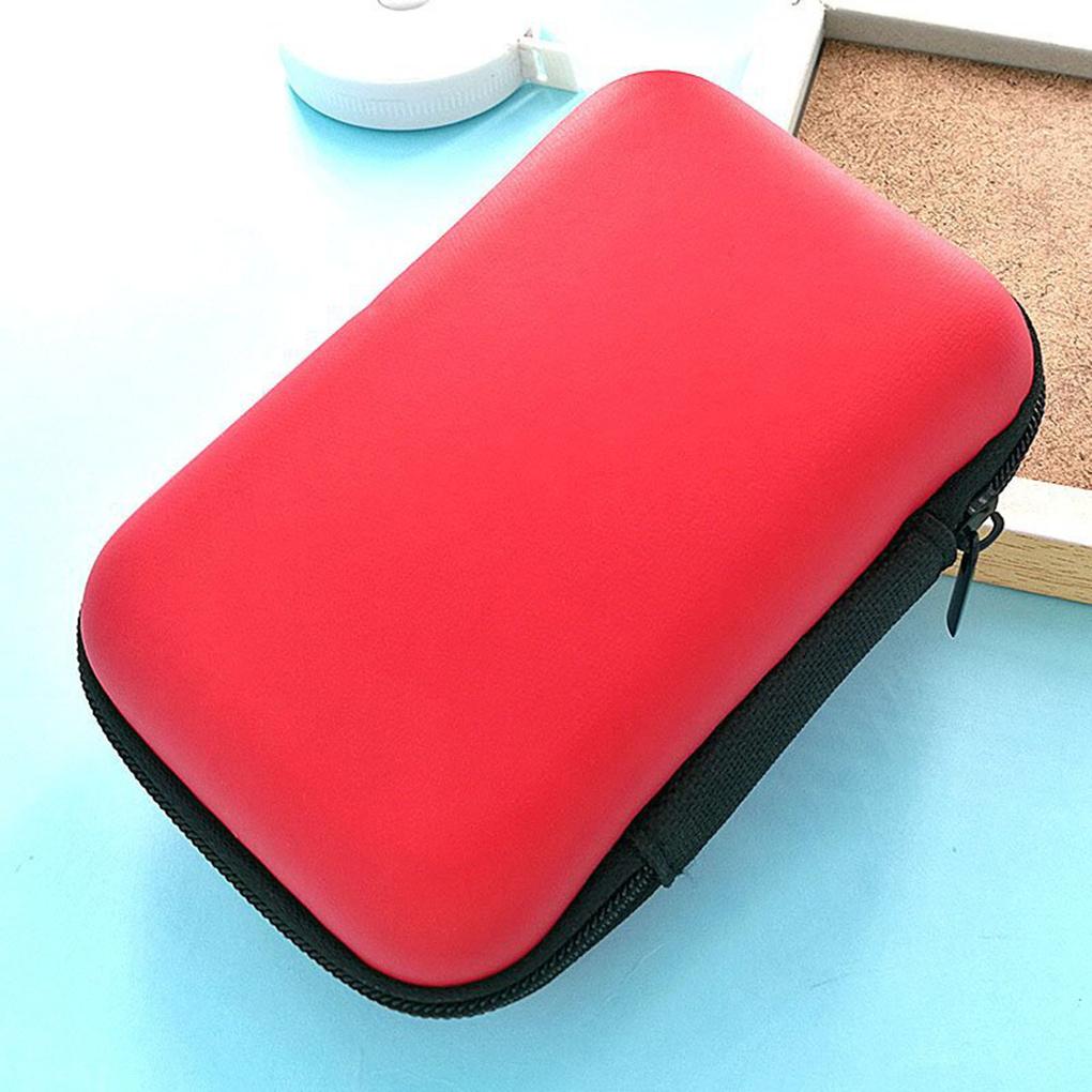Headphone Data Cable Storage Case Charger Power Bank Rectangular Phone Line Headset Box EVA Zipper Bag Pocket Pouch Travel Storage Space Saving Bags