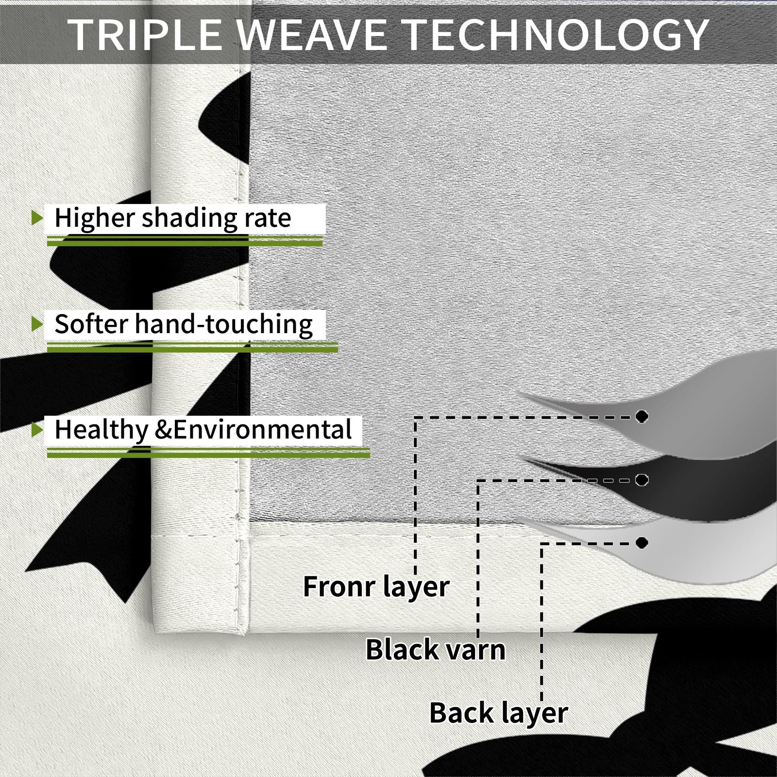 2Pcs 80% Blackout Bow Print Curtains, Minimalist Heart-Accented Window Drapes for Bedroom & Living Room, Sweet Gift for Girls