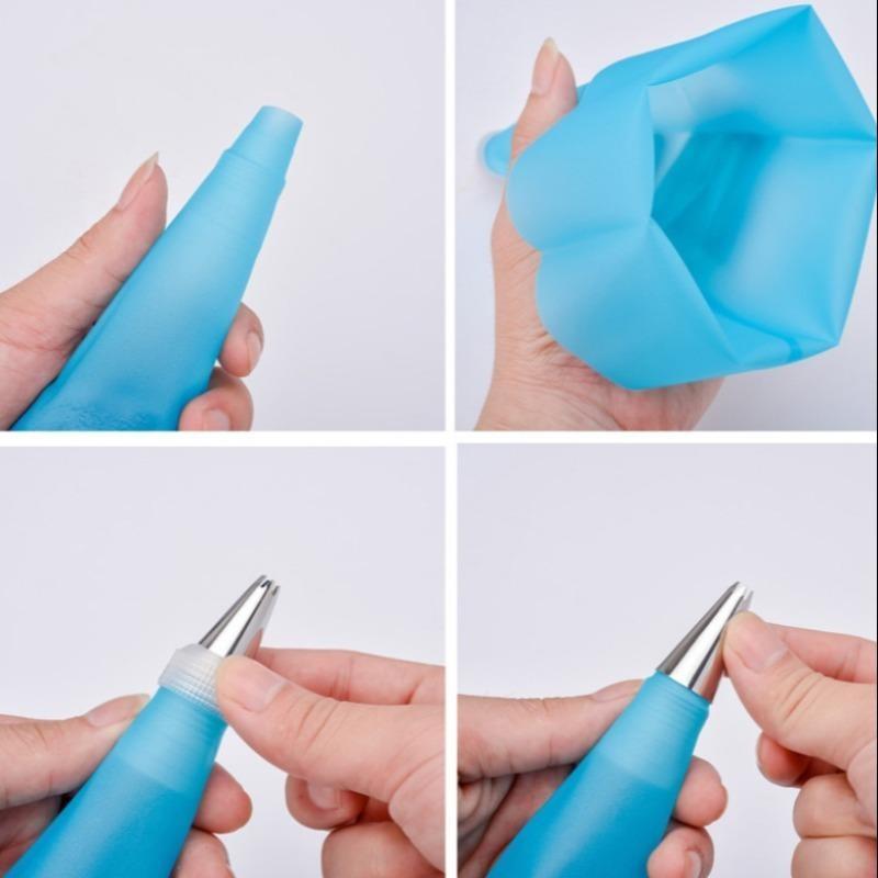 21-Piece Cake Decorating Tool Set, Baking Supplies, Silicone Icing Bags, Pastry Tips, Perfect for Halloween Christmas Thanksgiving