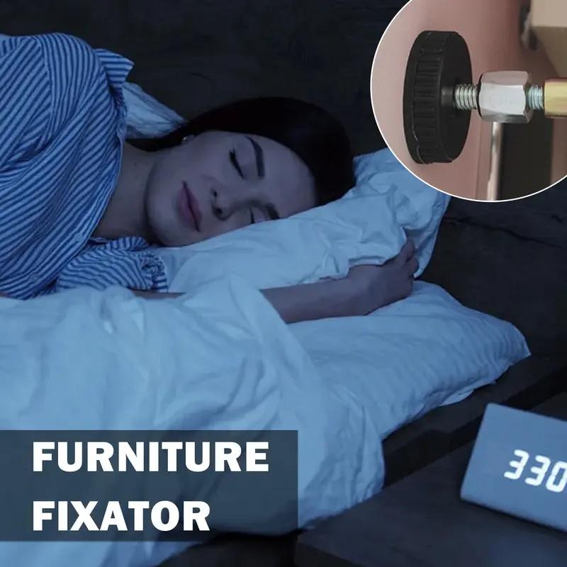 Adjustable Bed Frame Brackets, No Wobble Headboard Wall Mount Bracket, Quick Install Bed Headboard Reinforcement System, 2 Pieces