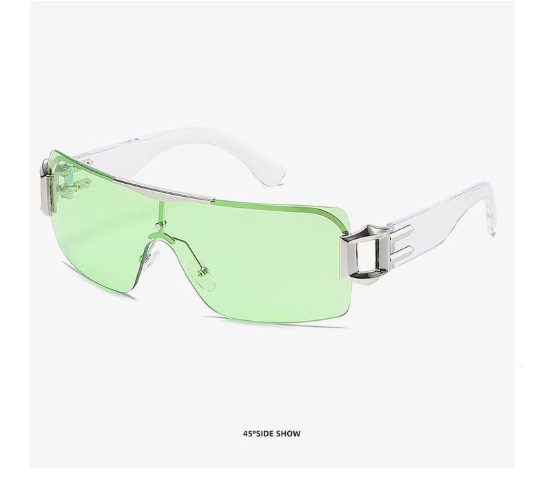 Trendy Y2K Punk Frameless Sport Sunglasses for Women Men UV400 Protection Rimless Shades for Rave Festival Cycling Running Outdoor Daily Wear