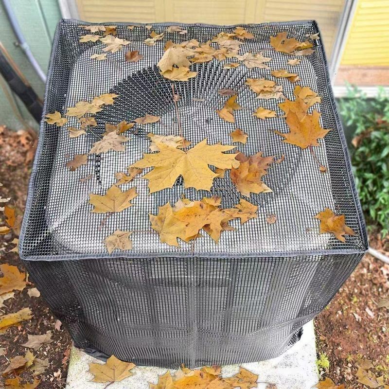 Durable Air Conditioner Cover, Full Mesh Ac Protector, Heavy-Duty Outdoor Protection, All-Season Use, Ac Covers for Home & Garden