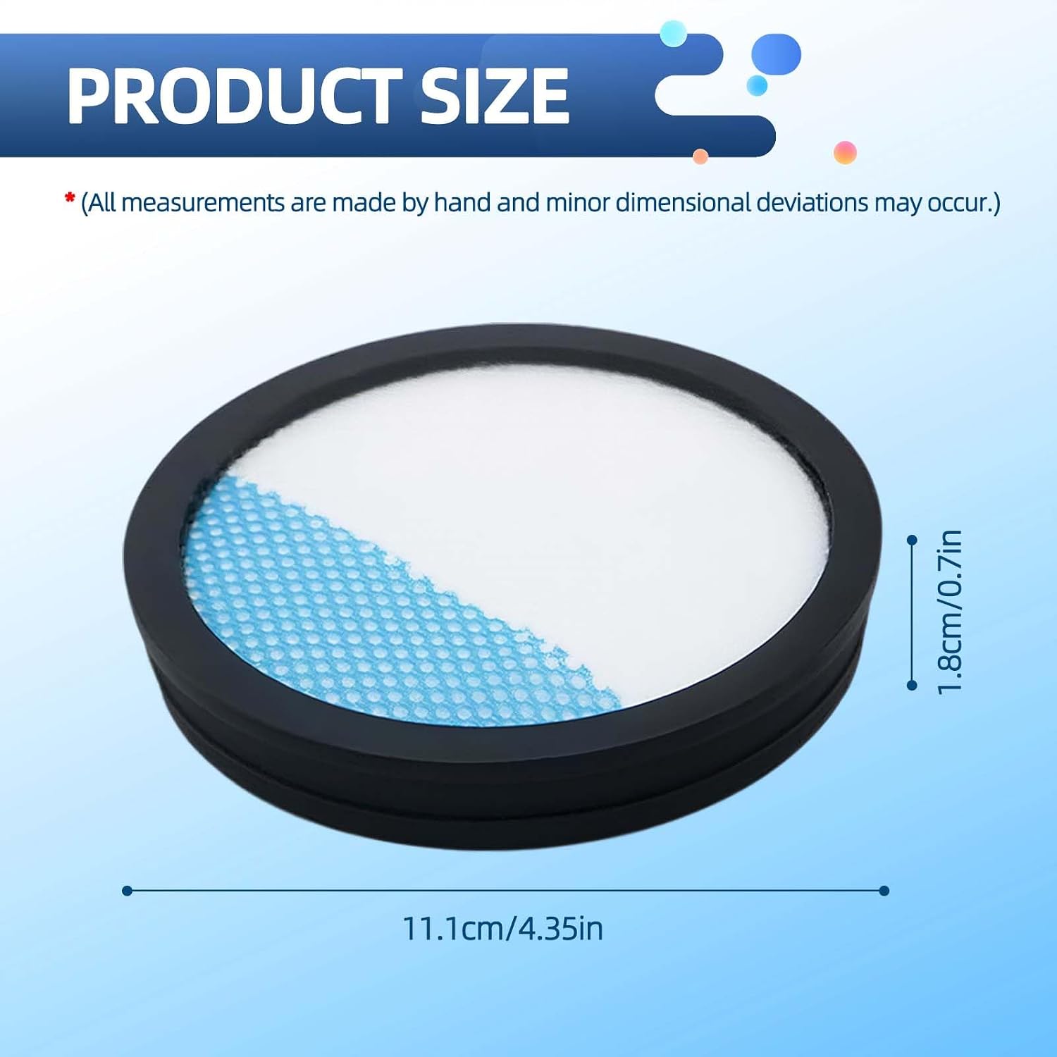 Filter for Ryobi 18V 1 + Cordless Stick Vacuum PCL720, PBLSV716K, PBLSV716B, PBLSV717K, PBLSV717B, PCL720K, Washable Filters, Compare to Part A32SV720N, 2-Pack Filter for Ryobi 18V 1 + Cordless Stick Vacuum PCL720, PBLSV716K, PBLSV716B, PBLSV717K, PBLSV717B, PCL720K, Washable Filters, Compare to Part A32SV720N, 2-Pack
