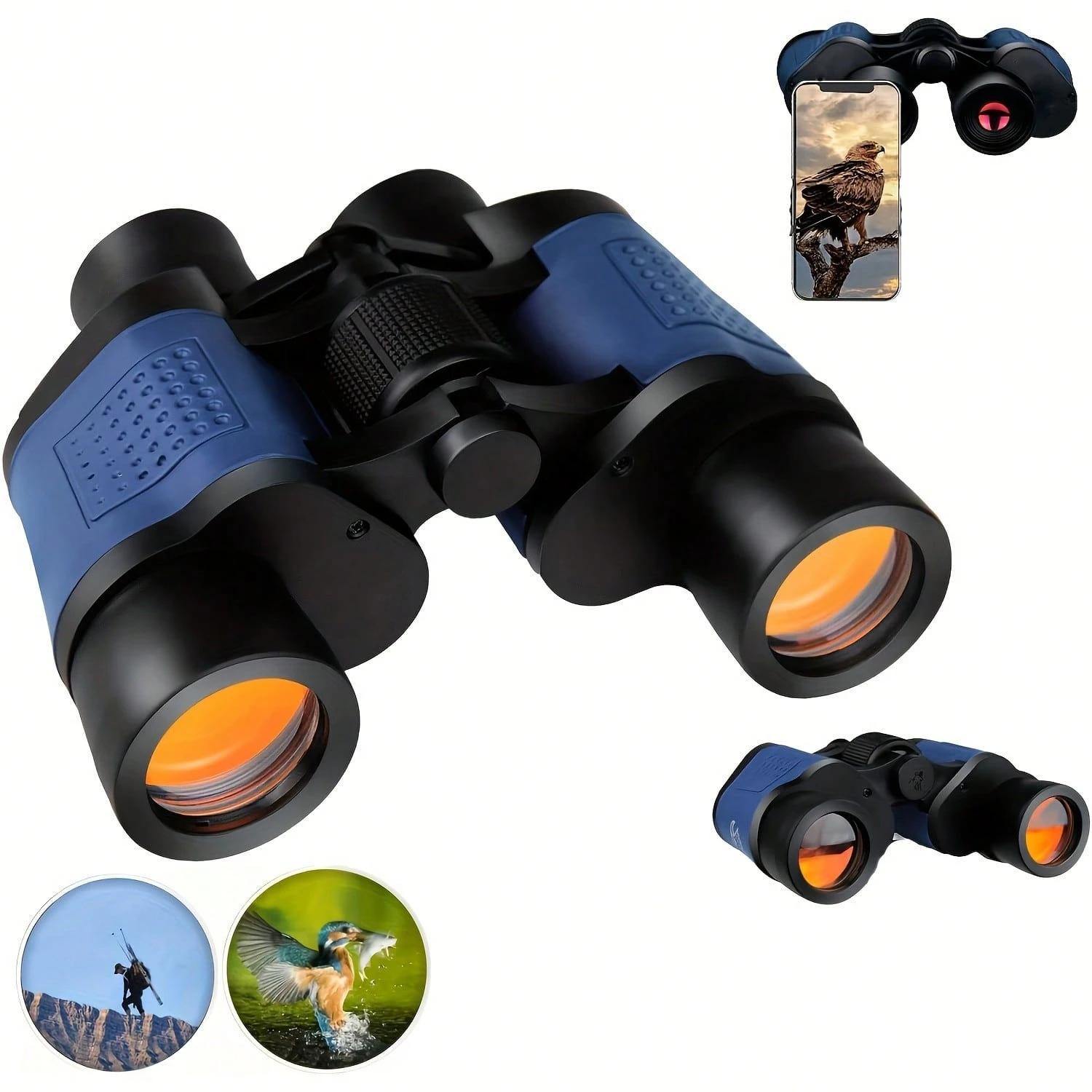 1PC High-Powered Binoculars with 60x60 Magnification, Night Vision, High-Power Lens and Coordinate System