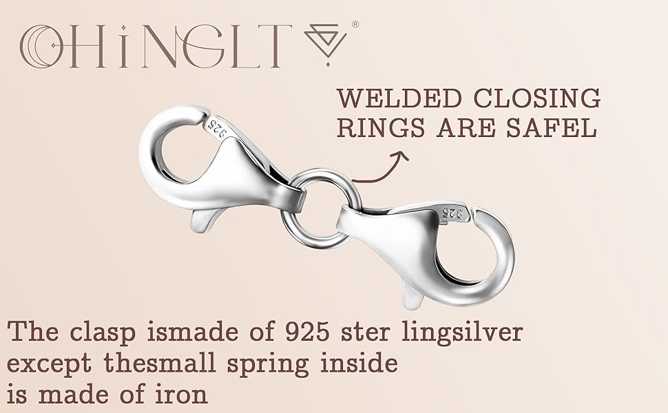 Double Lobster Clasp 925 Sterling Silver Necklace Clasp Classic Double End Design Necklace Clasps ,Necklace Extender Suitable for Jewelry Chain Double Lobster Clasp 925 Sterling Silver Necklace Clasp Classic Double End Design Necklace Clasps ,Necklace Extender Suitable for Jewelry Chain