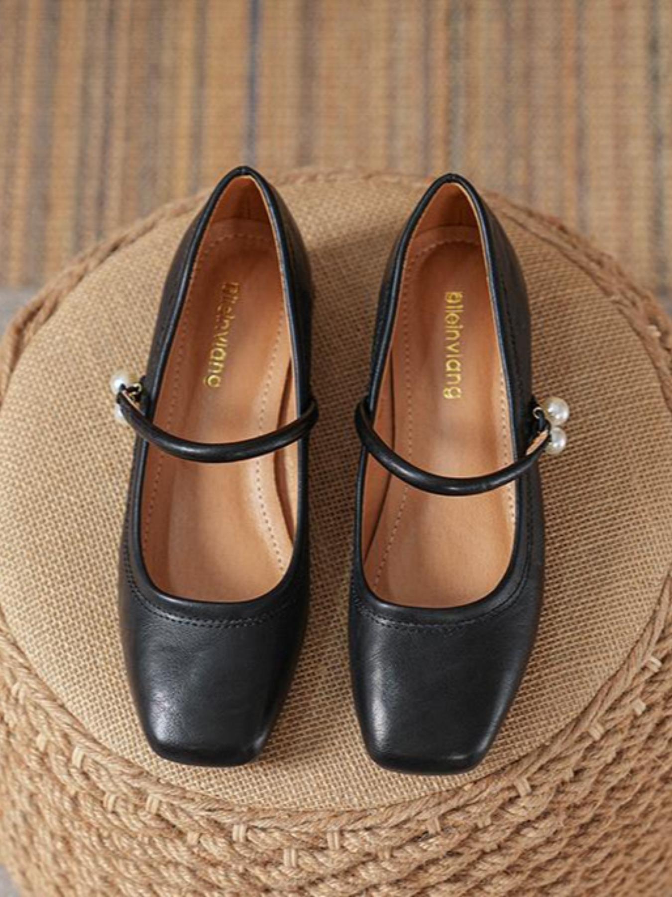 2026 French Style Women’s Comfortable Flat Shoes, Elegant Mary Jane Design with Low Heel and Rubber Sole for Work & Casual Outings, Soft and Lightweight for All-Day Wear