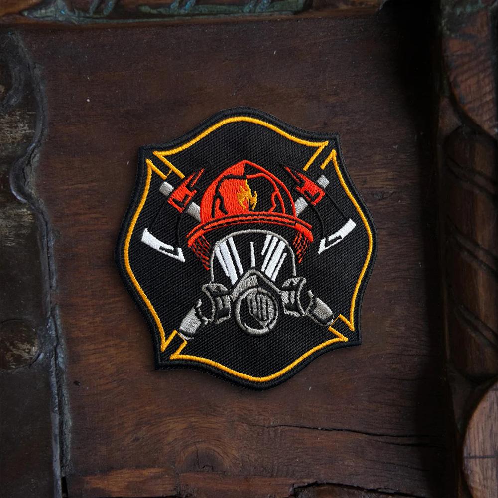 Fire Firefighter Morale Tactical Patch Hook Loop Embroidery Patches Military Badge Chevron Backpack Stickers Appliques
