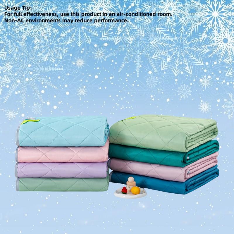 Solid Color Double Sided Cooling Blanket, 1 Count Soft Breathable Lightweight Blanket, Air Conditioning Blanket for Home Office Travel Dormitory Camping