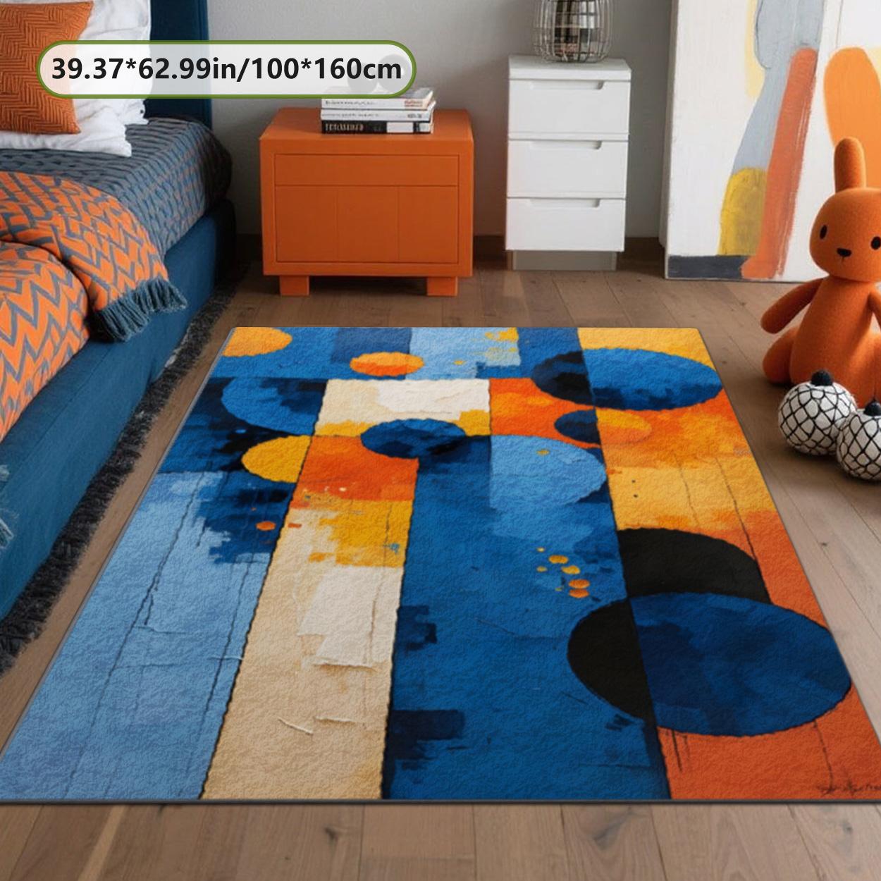 Velvet soft and comfortable patterned printed carpet, suitable for multiple scenarios, available in various sizes, soft and non-shedding, Modern Abstract Rug, Modern Geometric Rug, Home Decor Rugs, Boho Graphic Rug, Contemporary Rugs