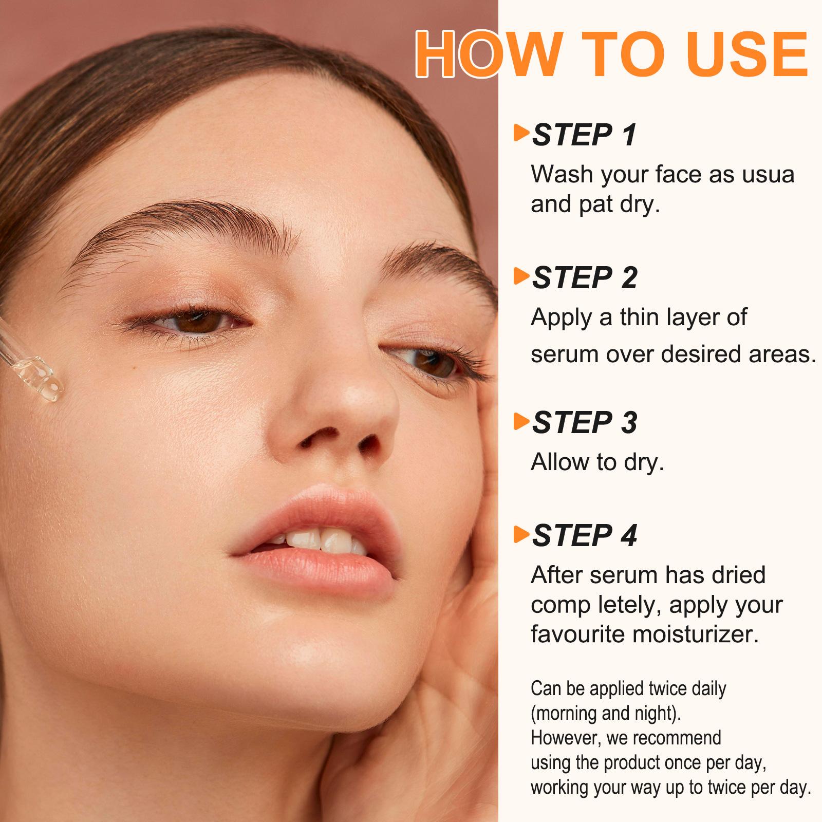 Elbbub Vitamin C Facial Serum 60ML, Stable VC Derivative, Inhibits Melanin, Brightens Skin, Reduces Acne Marks, Gentle Whitening, Non-Irritating