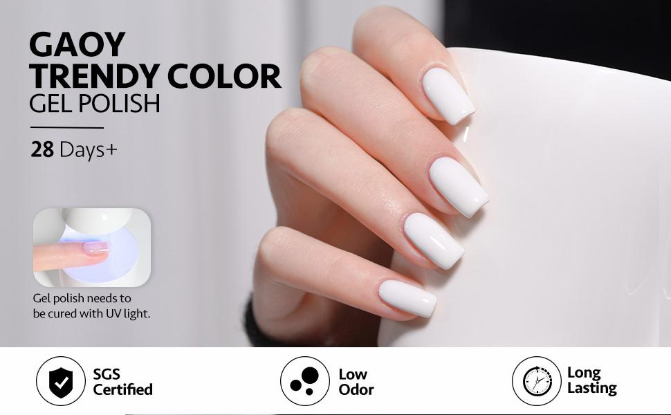 GAOY 23 Pcs Gel Nail Polish Kit, Red Blue Green Jelly Colors All Seasons Gel Nail Polish Set with Glossy & Matte Top Coat and Base Coat for Nail Art Home DIY Gel Nail Kit