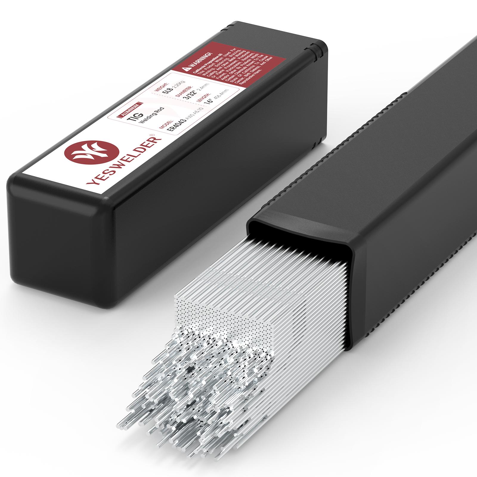 YESWELDER ER4043 Aluminum TIG Welding Rod 5LB 1/8" 1/16" 3/32" x 16" TIG Filler Rod
