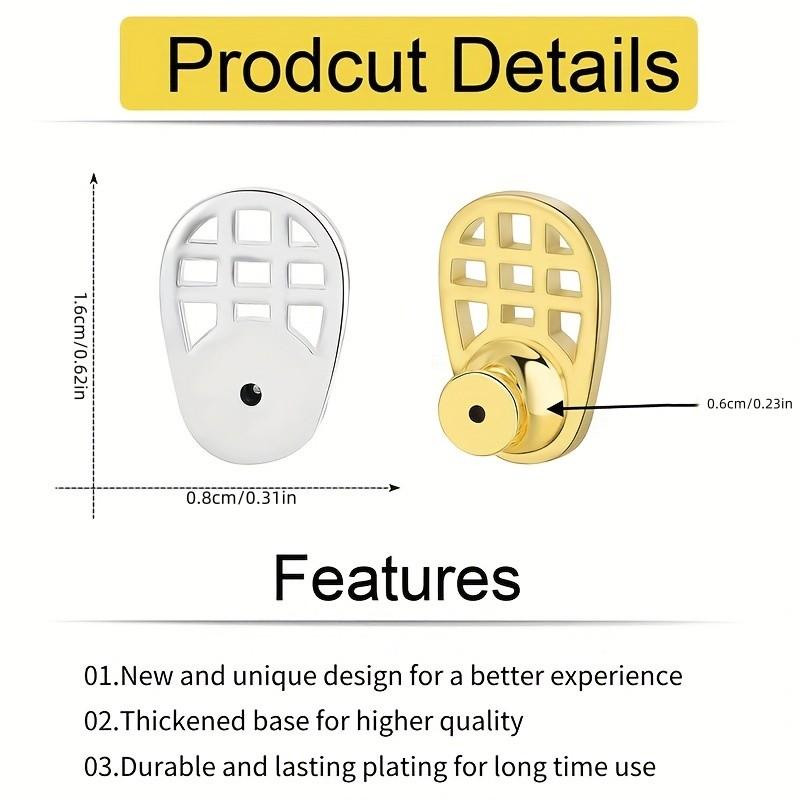 2pcs Set New Earring Backs, Durable, Shape Earring Enhancer, Suitable for Heavy Earrings, Locking Earring Back Replacement, Jewelry Gift for Women