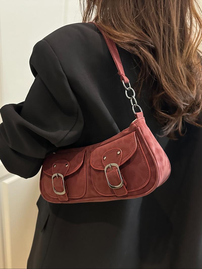 Women's Leopard Print Shoulder Bag, Vintage Dual Pocket Handbag with Zipper Closure, Fashionable and Versatile, Fashionable Patterned Bag, Perfect for Daily Use