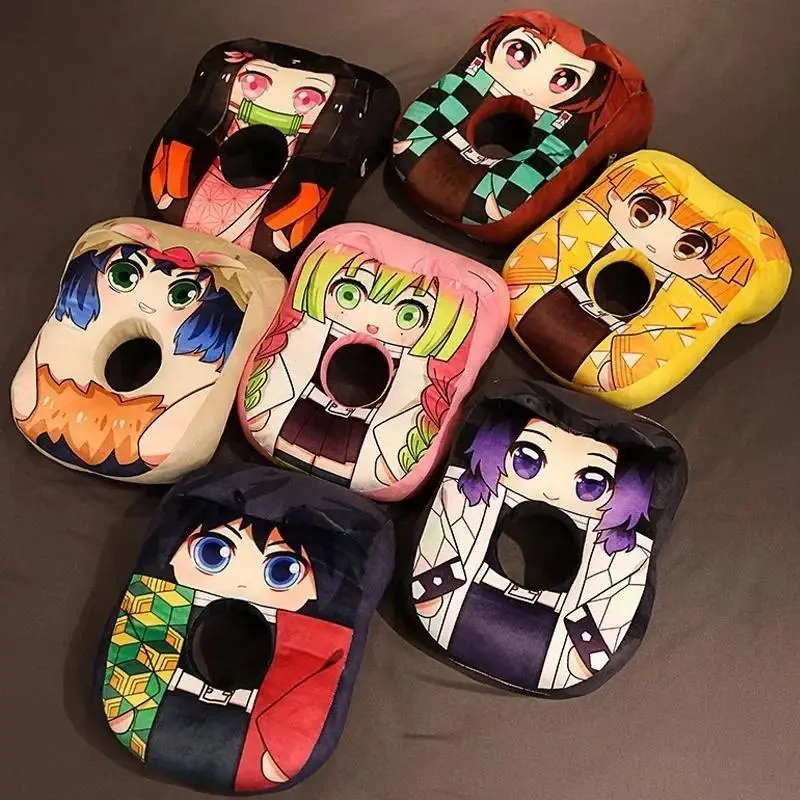 2026 New hot item Demon Slayer Plush Stuffed Massage Pillows Kimetsu No Yaiba Dakimakura Kawaii Anime Neck Pillow Cute Tanjirou Nezuko Cushions