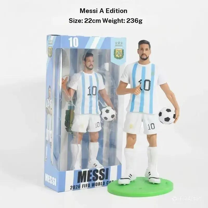2026 World Cup Soccer Stars Action Figures - 22CM Messi, Ronaldo, Mbappe, Yamal - Collectible Football Player Model Toys, Premium Ornaments for Home Display & Kids Gifts