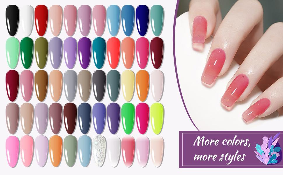 JODSONE 60 PCS Gel Nail Polish Kit with U V Light Base and Matte Glossy Top Coat Nail Gel Polish Soak off Manicure Accessory Tools Suitable for All Seasons JODSONE 60 PCS Gel Nail Polish Kit with U V Light Base and Matte Glossy Top Coat Nail Gel Polish Soak off Manicure Accessory Tools Suitable for All Seasons