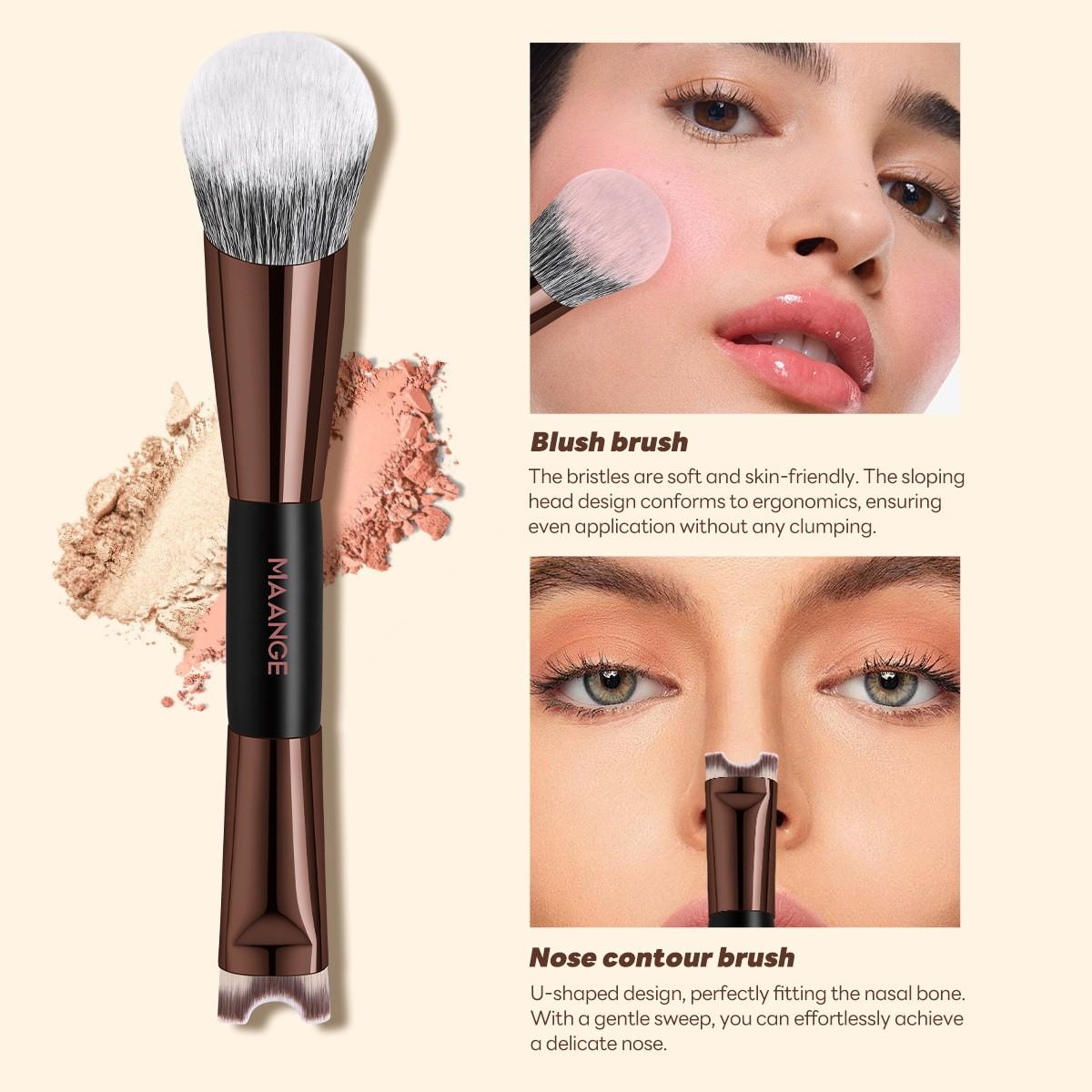 Maange 18-Piece Makeup Tool Set, Includes 17 Brushes + Brush Holder, Foundation Brush, Blush Brush, Powder Brush, Highlighter Brush, Eyeshadow Brush, Mascara Brush