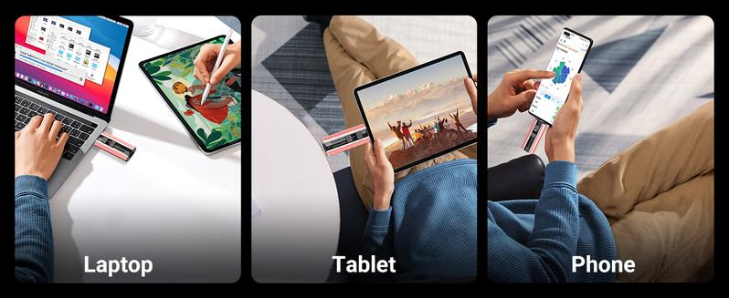 EATOP USB 256GB 512GB 1TB Flash Drive Intended for iPhone iPad, Memory Stick Storage for Photos and Videos Backup, Compatible with iPhone iPad Android PC, Plug and Play, No Application Required (1 PACK)