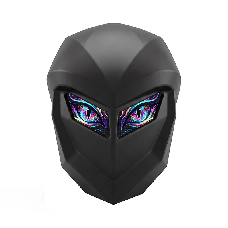 LED Knight Backpack Blade Knight Black Style, Smart Bluetooth Programmable Screen, Hard Shell 15.6" Laptop Backpack with USB Charging, DIY Pixel Art Animation, Cool Cyberpunk Tech Gift for Men Travel School (Power Bank Not Included)