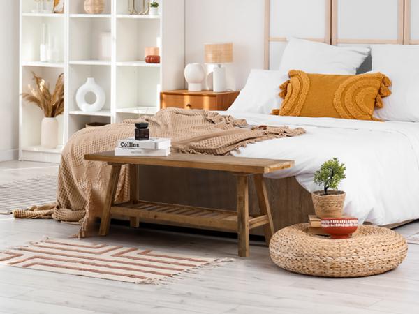 PieDle Furniture 2-Tiers Solid Wood Bench-43.3" Farmhouse Entryway Bench with Storage Shelf, Narrow Rustic Bench for Hallway, Kitchen, Bedroom, Dining