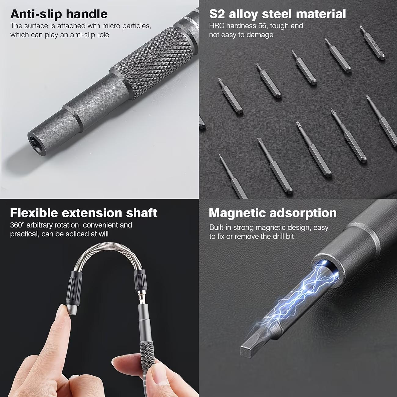 128-In-1 Precision Screwdriver Set, Professional Magnetic Repair Tools with 120 Bits, Ideal for Electronics, Computers, Laptops, Game Consoles, Durable Design, Versatile Use