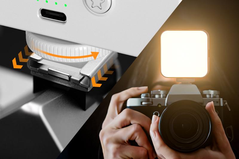 EMEET RGB LED Video Light with Portable Tripod Mini LED Camera Webcam Light 97 LEDs 2000mAh Rechargeable 3000-6500K for Streaming Gaming Creator Gifts Livestream Softbox White