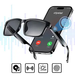 Bluetooth Smart Sunglasses - Wireless Audio Glasses, Multifunctional Smart Glasses with Integrated Speaker and Microphone,Voice Command & Touch Operation,UV Protection Lenses for Hiking, Travel,and Business Communications,Wom man Gifts