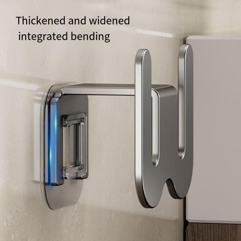 2-Pack Wall-Mounted Bathroom Shoe Rack & Slipper Organizer, Modern Metal Hooks, Easy Install, Space-Saving Storage Solution
