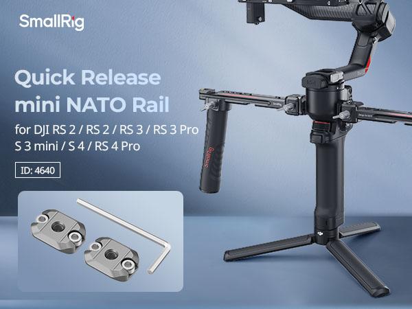 SMALLRIG HawkLock H21 Quick Release Mini NATO Rail for DJI RS 2 / RS2 / RS3 / RS3 Pro / RS3 Mini / RS3 / RS4 Pro Stabilizers - 4640