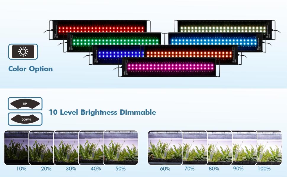 hygger Advanced Remote Control Aquarium Light Customizable Full Spectrum Fish Tank LED with DIY, Default & Weather Mode Freshwater Planted Tank