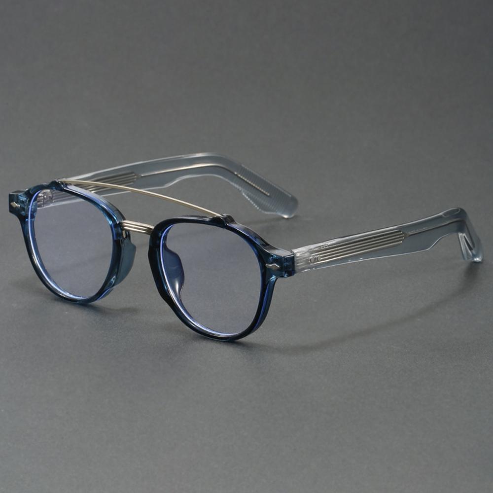 Classic Round Frames Aviator Glasses for Men and Women Fashionable Glasses New Double Bridge Glasses