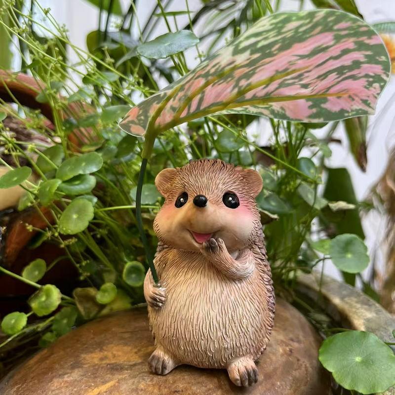 Resin Hedgehog Garden Statue – Weather-Resistant Outdoor Decor for Patio, Lawn or Bonsai, Charming Rustic Cottagecore Gift for Nature Lovers, Ideal Housewarming & Garden Accent
