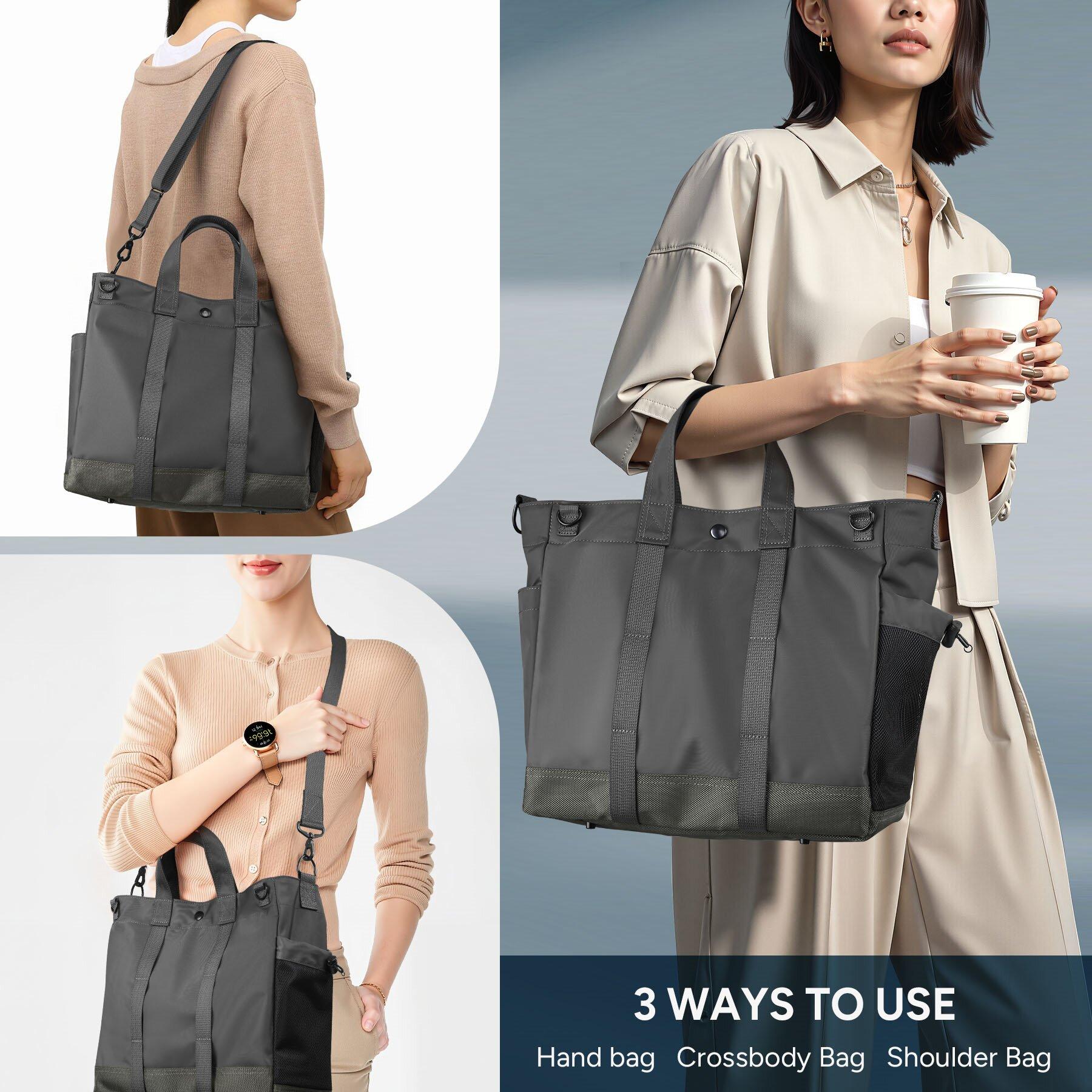 travel inspira Laptop Tote Bag for Women/Men,greenish Carry-On Work Bag with Adjustable Shoulder Strap, Water-Repellent Travel Duffle Bag with Reinforced Bottom for Work, Commuting, and Business, tote bag for school, work tote bag, TikTokShopSpringGlowUp