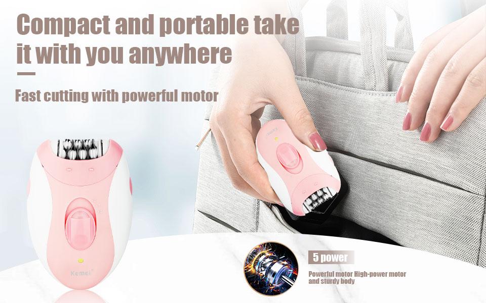 Electric Hair Removal Device for Gentle Epilation, Skin Care Tool for Legs and Hands, Smooth Skin Solution, Km-189b Model