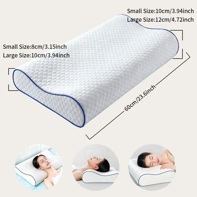 Memory Cotton Wave Pillow Neck Support, Comfortable Sleep, Odorless Ergonomic Memory Foam, Suitable for Side, Back, and Stomach Sleeper