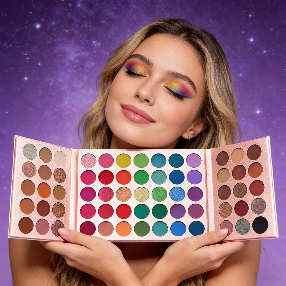 65 Color Eyeshadow Palette, Long Lasting Highly Pigmented Shimmer & Matte Shades Palette, Colorful Eye Makeup Products for All Styles and Occasions