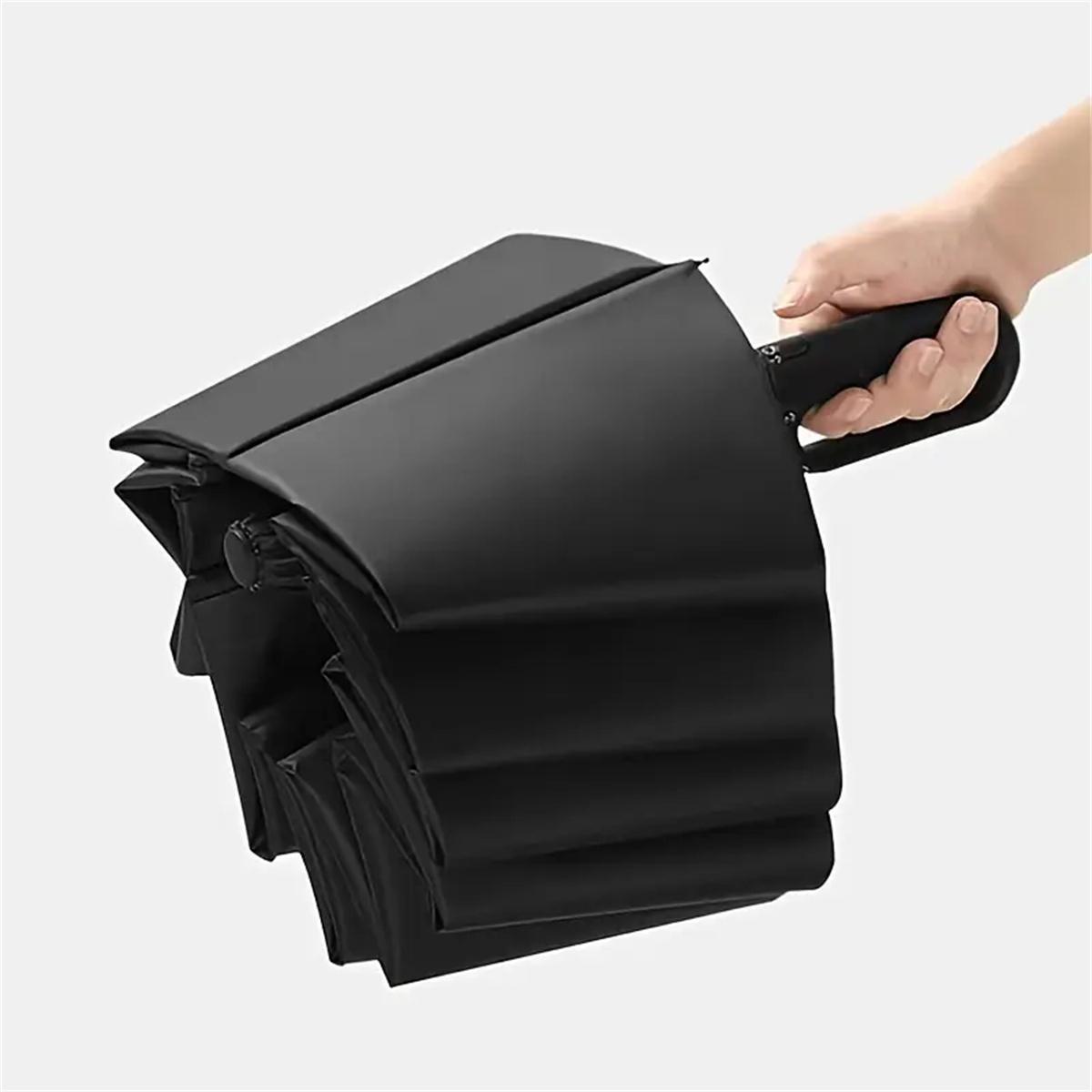 Automatic Folding Umbrella 1 Count 60pcs Portable Rain Umbrella with Loop Buckle Windproof Waterproof for Men Women