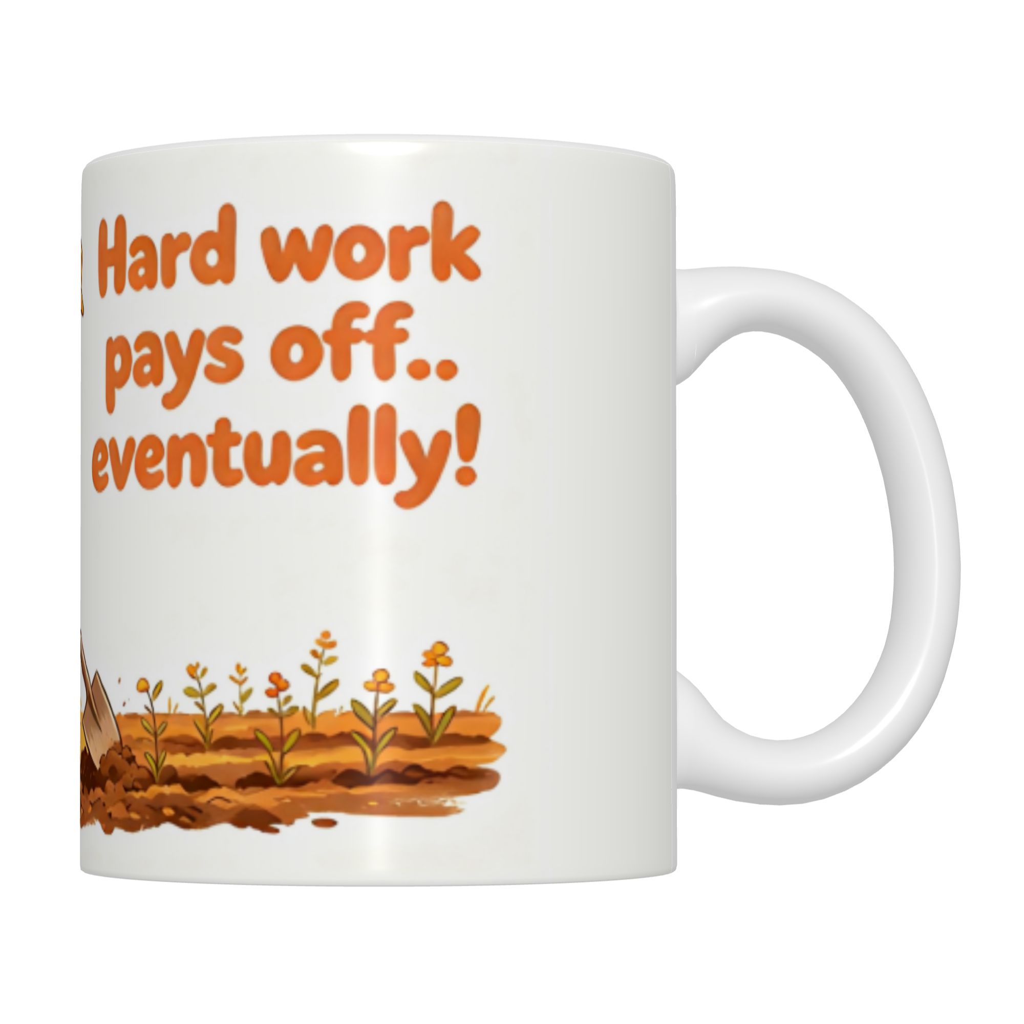 Work-Truth Humorous Ceramic Mug, Kitchen Drinkware for Office Use