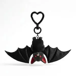 Cute Black Bat Shaped Keychain Charm Pendant, Trendy Animal Bag Ornament, Portable Backpack Hanging Decor Daily Fashion Accessory
