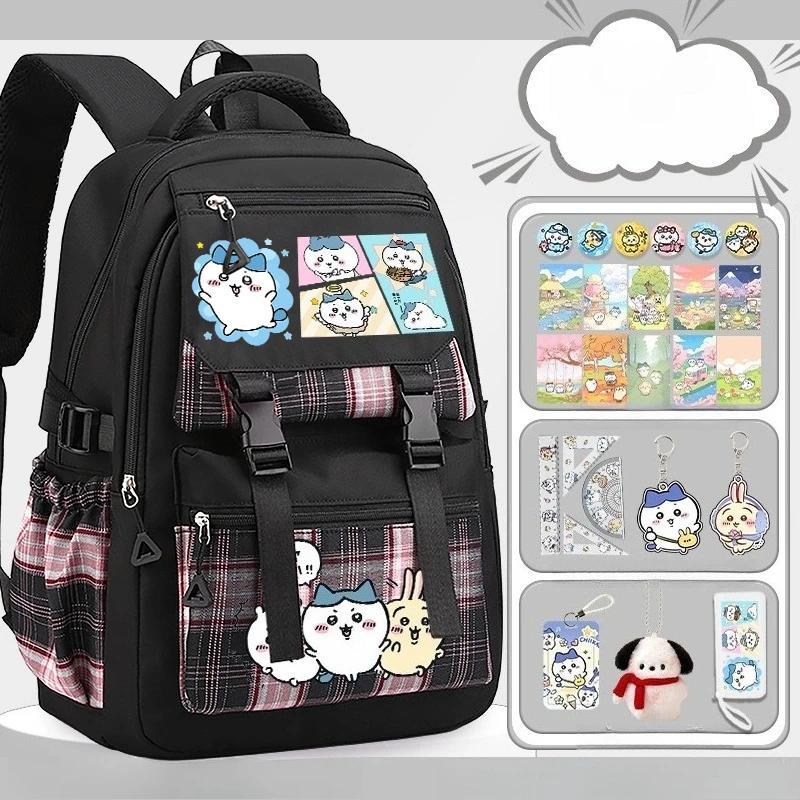 Anime Cartoon Kawaii Chiikawa Primary School Students Schoolbag Grades 3 To 9 Shoulders Large Capacity Good Looks Easy To Store
