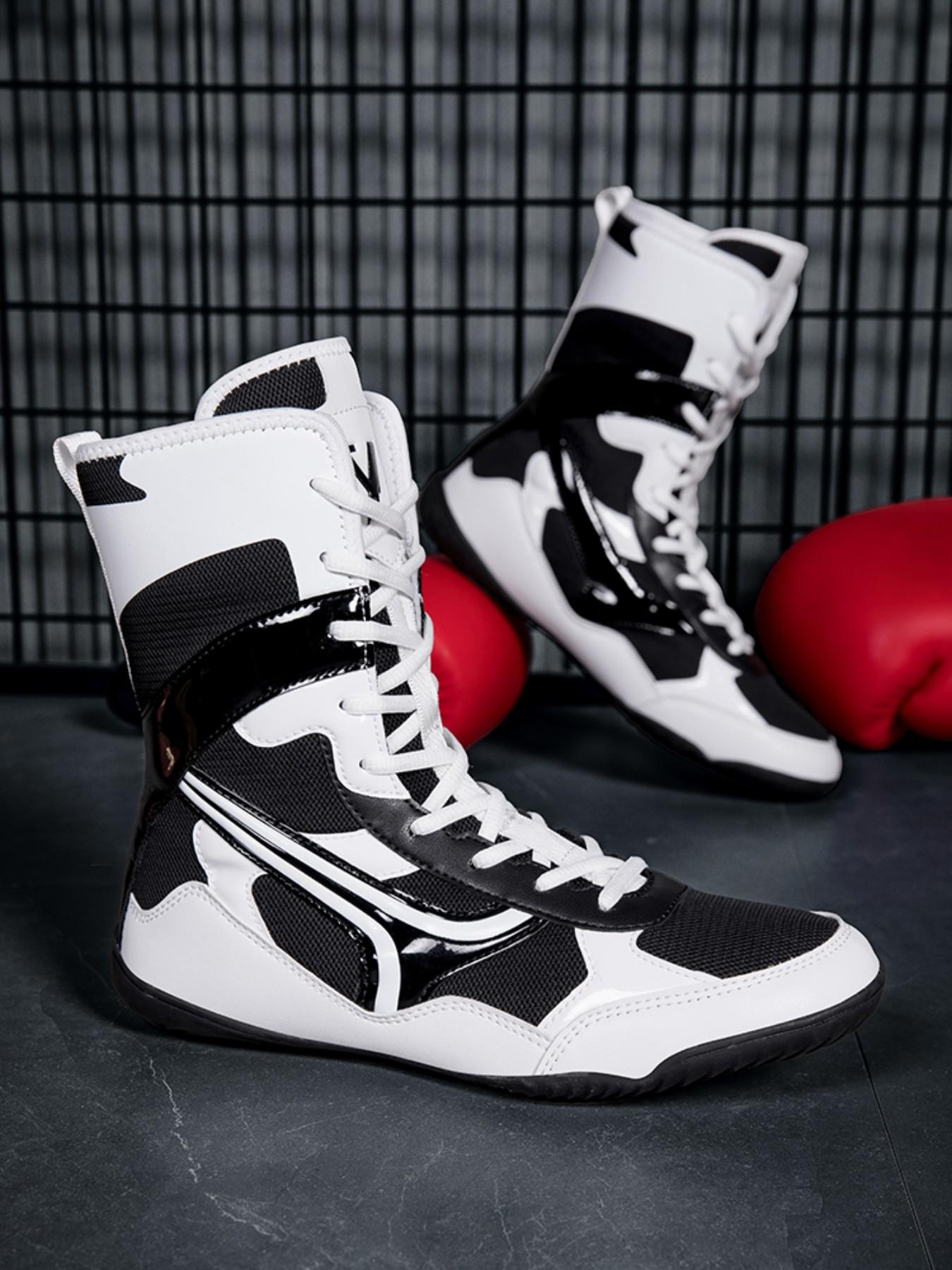 Men's Training Shoes and Sports Shoes, Trendy Fashion Anti-Slip Durable Boxing Wrestling Shoes, Ideal for Various Sports Training Scenarios