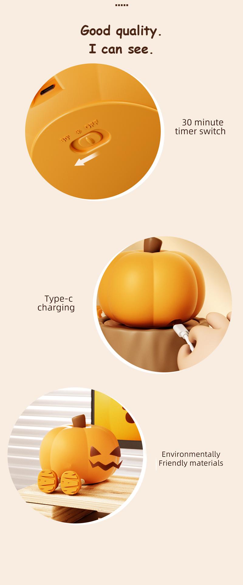 Halloween Pumpkin Night Light, Halloween Decorations Outdoor,Mini LED Pumpkin Lamp with 3 Level Dimmable, Nursery Nightlight for Kids, Silicone Rechargeable Bedside Touch Lamp, for Kids Halloween Pumpkin Night Light, Halloween Decorations Outdoor,Mini LED Pumpkin Lamp with 3 Level Dimmable, Nursery Nightlight for Kids, Silicone Rechargeable Bedside Touch Lamp, for Kids