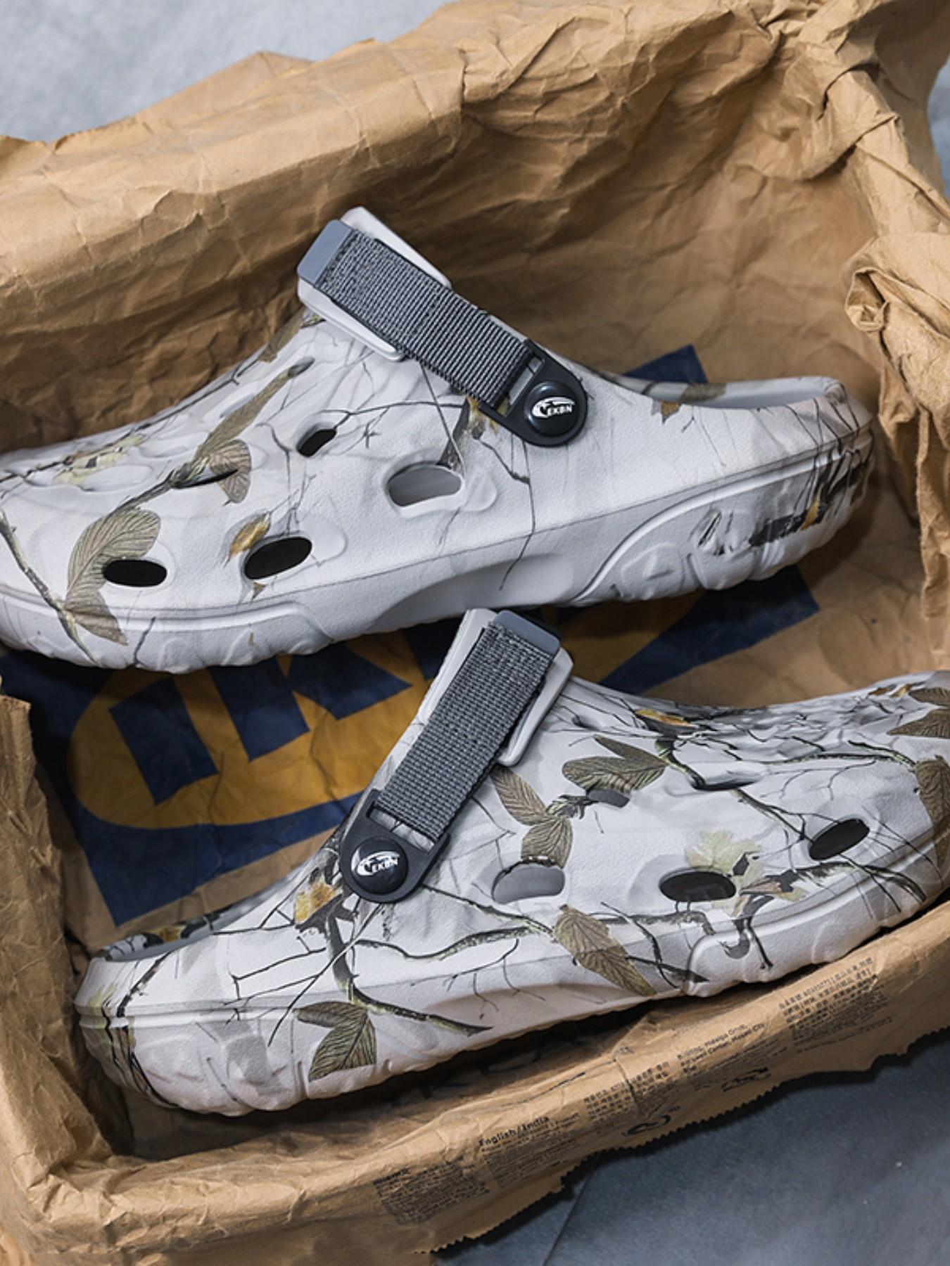 Summer Eva Fashion Hollow Out Camouflage Sandals, Men's Breathable Cool Slippers, Outdoor Beach Casual Footwear, Comfortable and Stylish