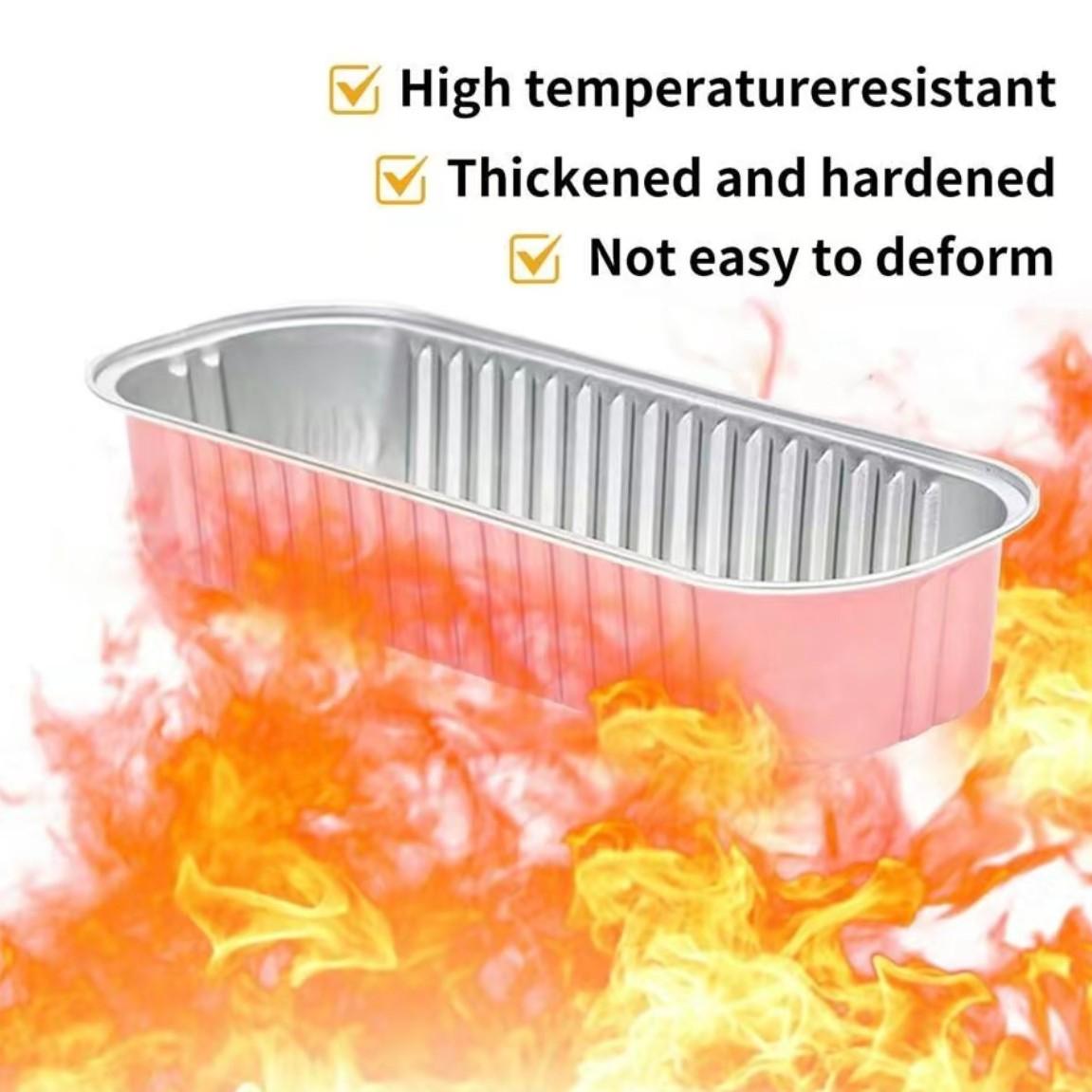 100/50-Pack Disposable Mini Loaf Pans with Lids  Aluminum Foil Rectangular Bakeware - Perfect for Desserts, Meal Prep & Takeout!