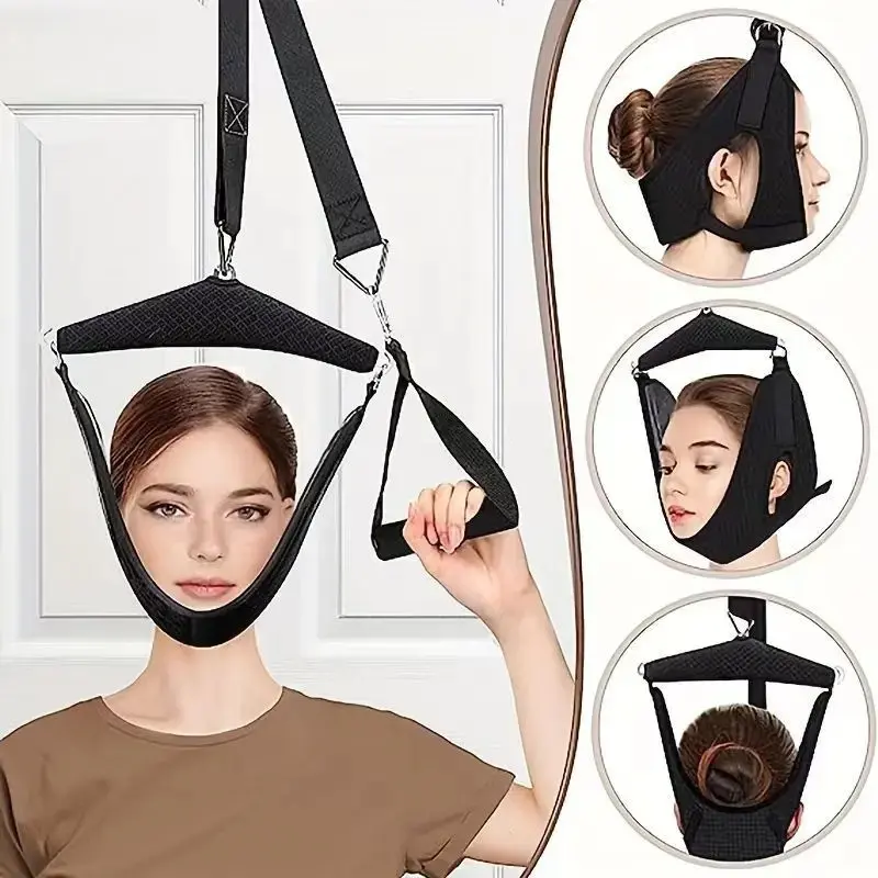 Neck Stretcher Cervical Traction Device for Home Use - Over The Door Cervical Traction Device for Decompression Home Physical Therapy, Portable Neck Traction Device for Neck Pain