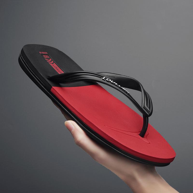 Men's PVC Flip Flops, Casual Comfortable Beach Sandals, Lightweight Non-Slip House Slippers, Ideal for Living Room, Bathroom, Beach