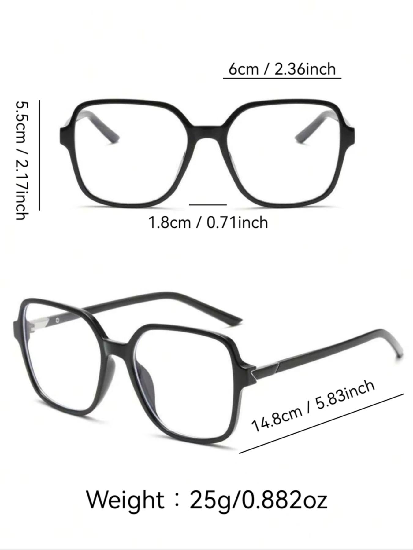 Vintage Fashion Large Frame Decorative Glasses, Women's Versatile Face-Slimming Design, Clear Lens Style, Suitable for Daily Commute Home Leisure TV Computer Phone Photography, Casual Eyeglasses