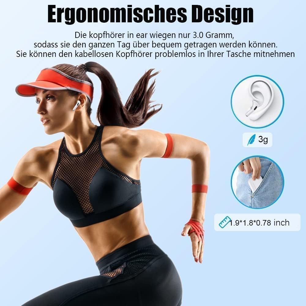 Wireless Earbuds, Low Latency Gaming Headset, High Fidelity, Long Battery Life, Touch Control, 180mah, Perfect Gift